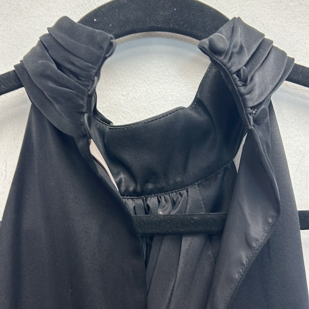 Cinq a Sept Naya high neck asymmetrical silk dress - Picture 4 of 6